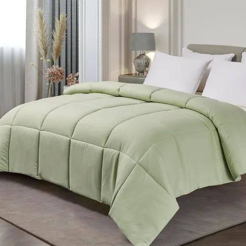 Vista 15 de Blue Ridge Home Fashions - Edredón sintético de microfibra para todas las estaciones, relleno de poliéster hipoalergénico, Algodón, Negro, King