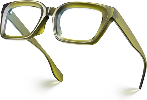 Vista 14 de VISOONE MONTANA - Lentes cuadrados gruesos con bloqueo de luz azul con antideslumbramiento para mujeres trabajadoras y hombres