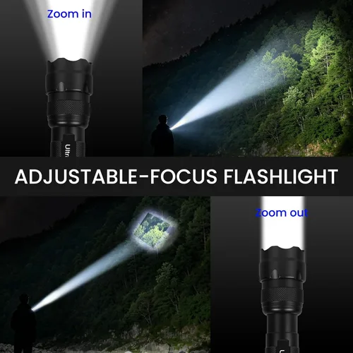 Vista 6 de ULTRAFIRE Mini linterna de un solo modo con funda, 1200 lúmenes de alto lumen zoomable linterna LED de mano linterna de servicio con funda