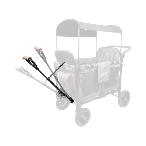 Vista 5 de WonderFold Asa de tracción para cochecito – Mango de altura ajustable con agarre de piel sintética – Accesorio de vagón fácil de instalar