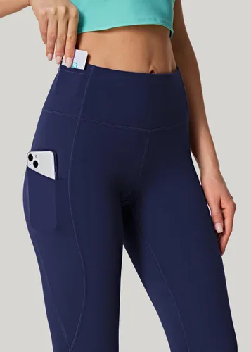 Vista 3 de IUGA - Leggings para mujer con bolsillos, tiro alto y levantamiento de glúteos, para yoga y entrenamiento, con 4 bolsillos.