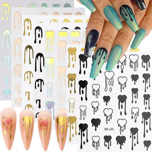 Vista 19 de 24 hojas de calcomanías de arte de uñas de Halloween autoadhesivas 3D, fantasma, calabaza, murciélago, gato, cráneo, diseños de uñas, calcomanías