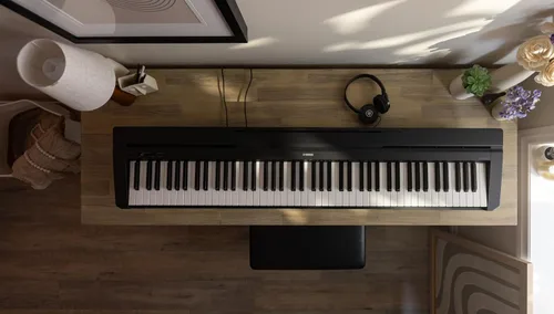 Vista 2 de Yamaha P71 - Piano digital con pedal de sostenido y fuente de alimentación (88 teclas)