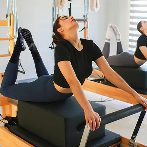 Vista 2 de 3 pares de calcetines de agarre para pilates, calcetines de yoga antideslizantes para mujeres, pilates, barra pura, entrenamiento descalzo