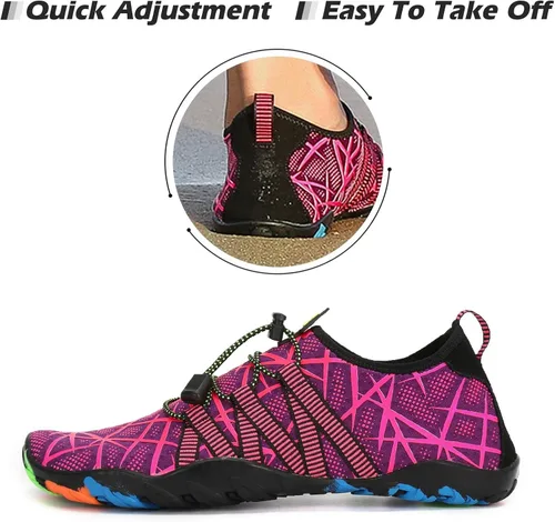 Vista 4 de Mishansha - Zapatos de agua para hombres y mujeres, secado rápido, para natación, buceo, surf, deportes acuáticos, piscina, playa, senderismo, yoga.
