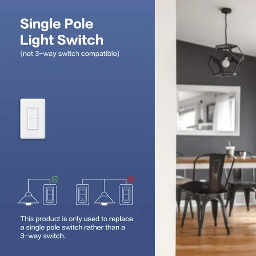 Vista 5 de Aqara - Interruptor de luz inteligente (sin neutro, interruptor doble), requiere AQARA HUB, interruptor de luz Zigbee, control remoto
