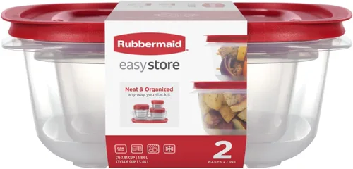 Vista 13 de Rubbermaid Contenedores de almacenamiento de alimentos de 42 piezas con tapas