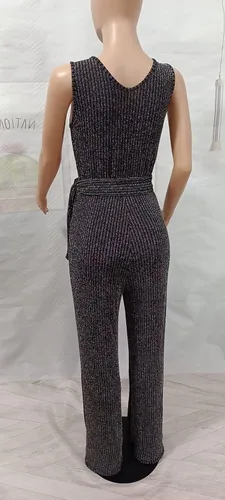 Vista 8 de Womens Jumpsuits Elegant Plus Size Sexy Long Sleeve Party Clubwear Casual Rompers for Womens Glitter Sparkly Dressy Pants