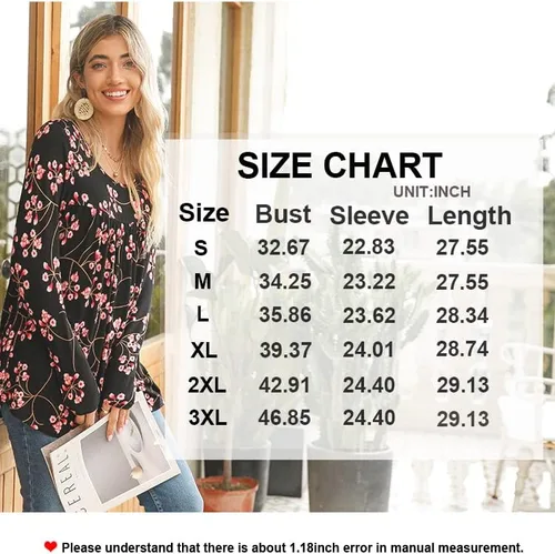 Vista 5 de LONGYUAN - Blusa casual, elástica y cómoda para mujeres, de manga larga, tipo túnica, ajuste holgado