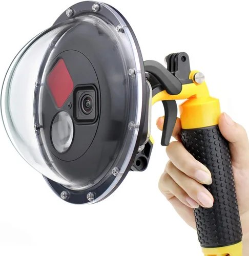 Vista 10 de GEPULY - Puerto domo para GoPro Hero 9, 10, 11, 12, 13 Black, carcasa de puerto domo impermeable subacuática + agarre flotante + accesorios