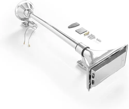 Vista 2 de SEPEY - Bocina de aire para camión de 12 V/24 V, 24.8 pulgadas, 150 db, kit universal para coche, tren, barco 25.2 in