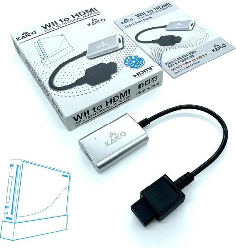 Vista 2 de Kaico Adaptador Wii HDMI para uso con consolas Nintendo Wii - Soporta salida de componentes - Un simple Plug & Play para consolas Nintendo Wii