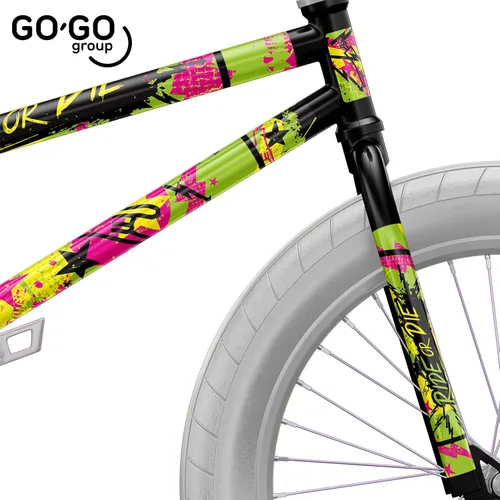 Vista 3 de GO-GO.Group - Adhesivos de vinilo para bicicleta BMX, calcomanía de protección para marco (paseo o muere)