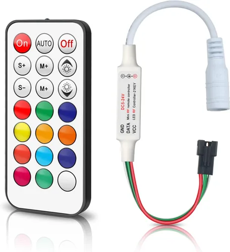 Vista 11 de Controlador inalámbrico de 14 teclas RF RGB DIY LED, control