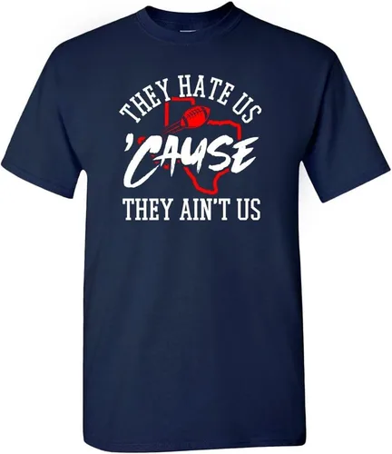 Vista 8 de Xtreme Apparrel They Hate Us 'Cause They Ain't Us Men's T-Shirt for Football Fans Arizona - Camisa negra