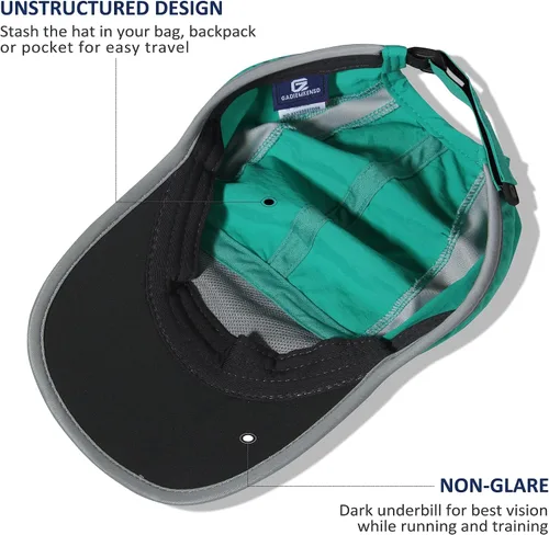 Vista 4 de GADIEMKENSD Sombrero reflectante plegable para exteriores, diseño sin estructura, protección solar UPF 50+, sombreros deportivos para mujeres