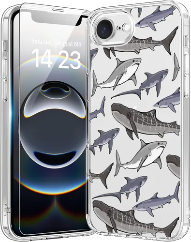 Vista 20 de bicol - Funda protectora a prueba de golpes para iPhone 15 Plus, funda delgada de acrílico transparente y diseños modernos para niña y mujer, 6.7