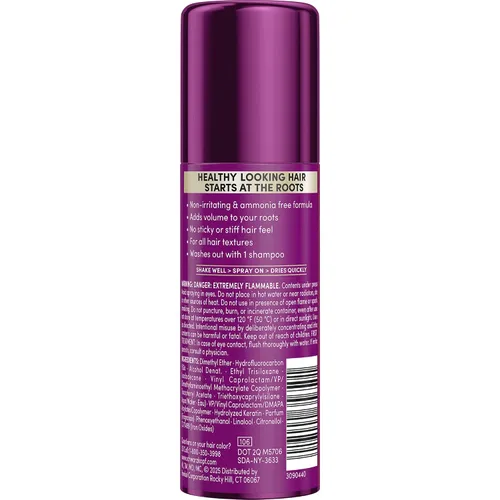 Vista 6 de Schwarzkopf Keratin Root Spray de color temporal para el cabello, marrón oscuro, cobertura instantánea de canas, raíces más gruesas y de aspecto más