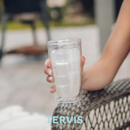 Vista 8 de Tervis Neo Mint Floral Hecho en Estados Unidos - Vaso aislado de doble pared con aislamiento mantiene las bebidas frías y calientes, 16 onzas