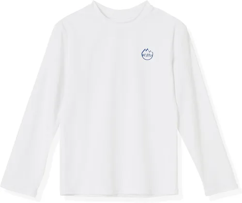 Vista 2 de Willit Camiseta de natación de manga larga para niños con protección solar UPF 50+, protección solar SPF de secado rápido