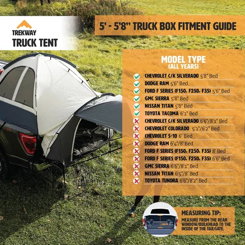 Vista 3 de Offroading - Tienda de campaña para caja de camioneta, longitud de 6.5 pies de caja
