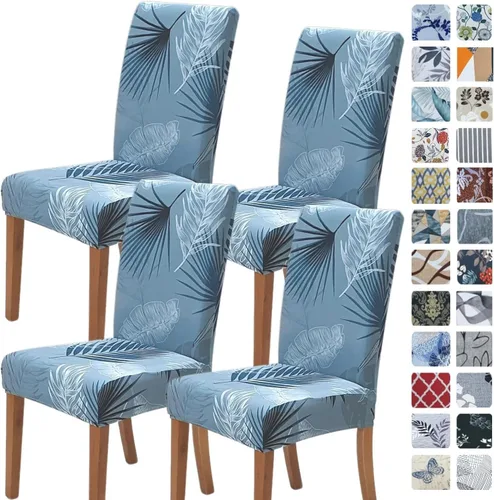 Vista 62 de SPRINGRICO Juego de 4 fundas para sillas de comedor, fundas elásticas para sillas de comedor, de elastano lavables, fundas para sillas Parsons