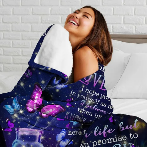 Vista 6 de Regalos para nieta de parte de la abuela, regalos para nieta, manta para nieta, manta para mi nieta para graduación de cumpleaños (50 x 40 pulgadas)