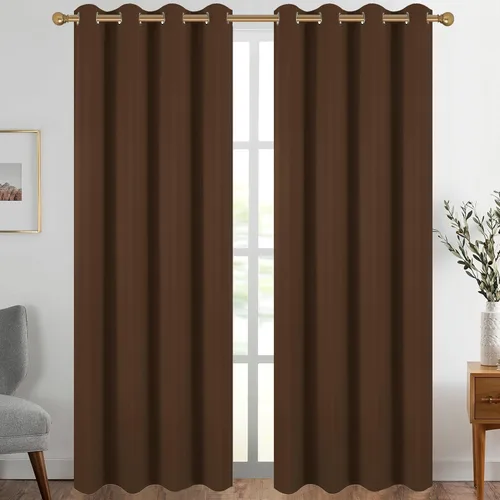 Vista 20 de Diraysid Cortinas opacas beige con ojales para dormitorio, con aislamiento térmico, cortinas de oscurecimiento de habitación, 38 x 54 pulgadas, 2