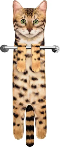 Vista 19 de Divertidas toallas de mano para decoración de baño y cocina, bonita toalla de mano colgante de gato, accesorios de cocina, ideas únicas de regalo
