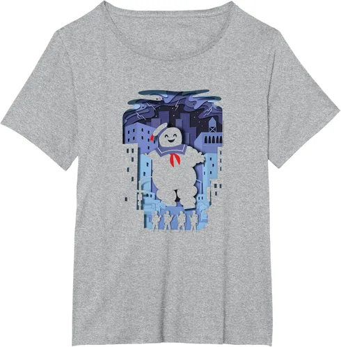 Vista 24 de Ghostbusters Experimental Depth Stay Puft - Camiseta, gris, S