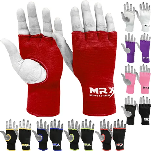 Vista 7 de Muay Thai Guantes interiores de boxeo protectores para mano, puño de MMA (negro, S)
