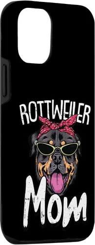 Vista 3 de iPhone 15 Rottweiler Mom Dog Puppy Doggie Pet Animal Lover Rottie Mama Case