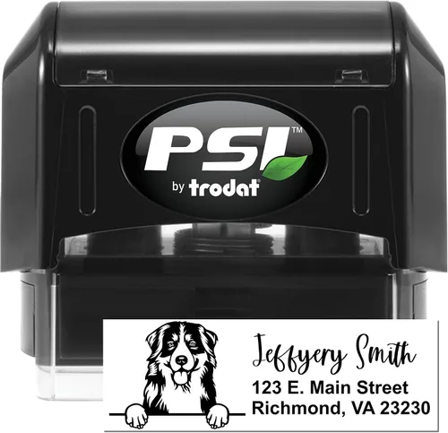 Vista 45 de American Bulldog Stamp Duo, Custom Return Address for Dog Lovers, Personalized Mail Mark for Letters and Cards