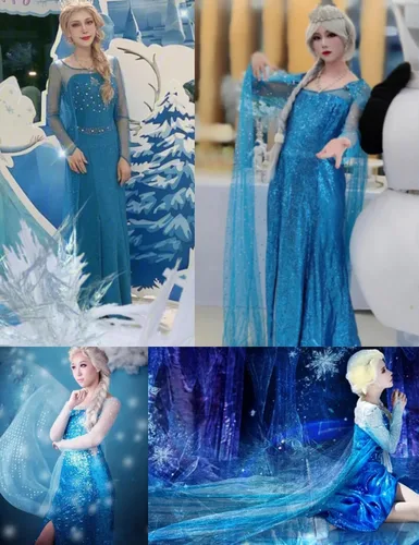 Vista 5 de Ainiel Women Princess Dress Costume Adult Fancy Party Role Play Outfits Halloween Cosplay