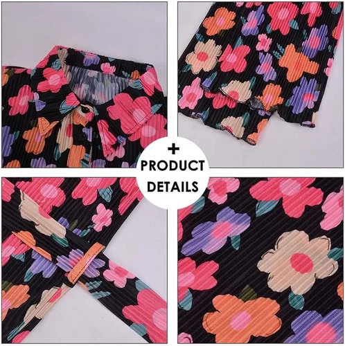 Vista 6 de Neufigr Vestidos de verano para mujer, con cuello en V, manga larga, mini botones, casual, con volantes, con lazo corto