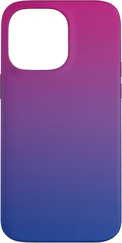 Vista 21 de Funda degradada con diseño de bandera de Bisexual Pride para iPhone 17, color rosa, morado, azul