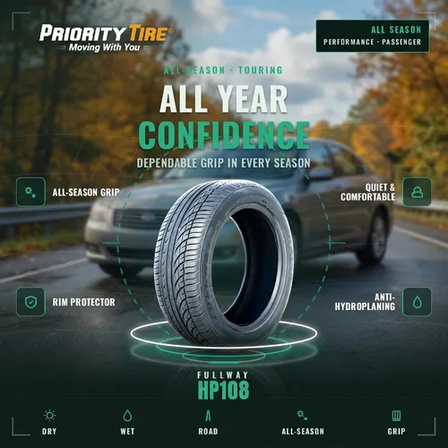 Vista 4 de Fullway-Neumático radial HP108 de rendimiento para automóvil de paseo, 4 capas, perfil negro BSW, carga XL, 82H, para todas las estaciones
