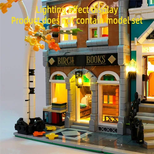 Vista 8 de GEAMENT Kit de luz LED para Creator Expert Bookshop - Compatible con el modelo de bloques de construcción modulares Lego 10270
