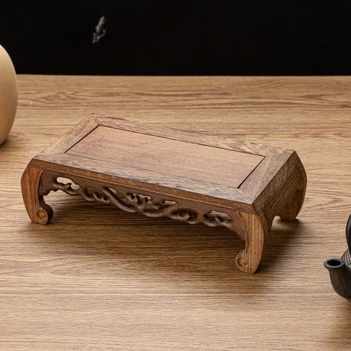 Vista 5 de Hermoso soporte para florero oriental de palisandro hecho a mano, 1 soporte
