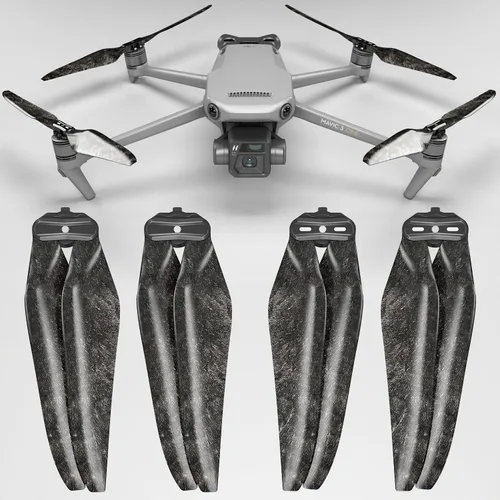 Vista 9 de Master Airscrew Hélices Stealth para DJI Mavic 3 y Mavic 3 Pro/Cine/Enterprise/Classic/3T/3M - Negro, 4 uds