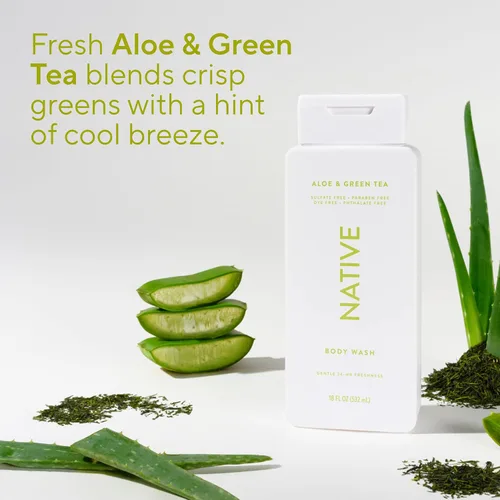 Vista 5 de Native Body Wash Contiene Ingredientes Derivados Naturalmente Para Mujeres y Hombres, Libre de Sulfato, Parabenos y Colorantes Dejándole la Piel