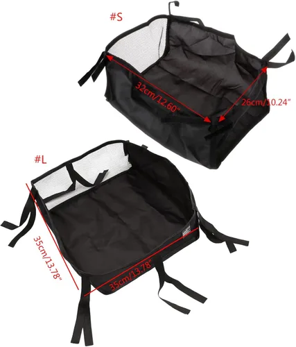 Vista 5 de Cesta con múltiples bolsillos, adecuada para una variedad de cochecitos, amplio espacio de almacenamiento, cesta de almacenamiento de accesorios