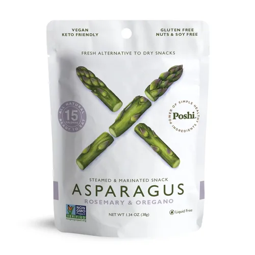 Vista 11 de POSHI Ensalada natural de alcachofas y espárragos, ceto, vegana, sin OMG, baja en carbohidratos + calorías, sin gluten, lista para comer, verduras