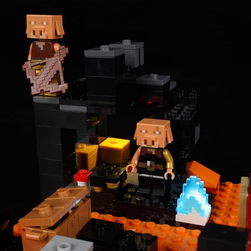 Vista 5 de Kyglaring Kit de luz LED compatible con Lego The Nether Bastion 21185 - Accesorios de iluminación mejorados para bloques de modelo 21185