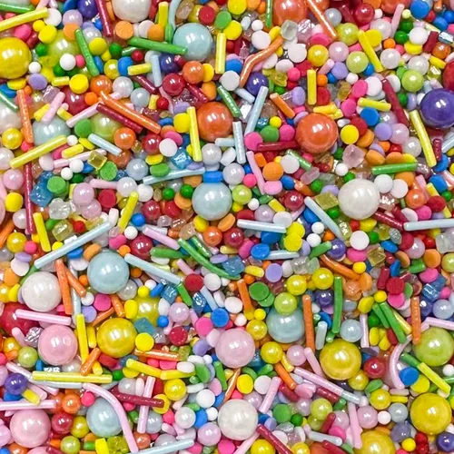 Vista 20 de Gránulos comestibles de Nonpareils azules y blancos de 2mm, mini perlas para decorar pasteles, caramelos de azúcar, galletas, magdalenas