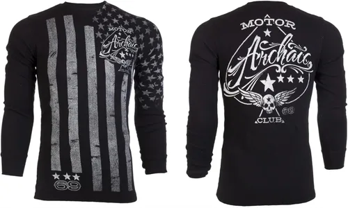 Vista 2 de Archaic by Affliction - Camisa térmica para hombre, color negro