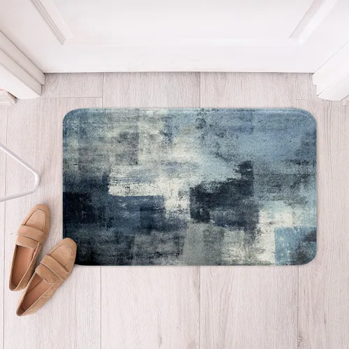 Vista 25 de Erosebridal Alfombra de baño turquesa de 16 x 24 pulgadas, antideslizante, verde azulado y gris, para niñas y adultos, alfombra de puerta