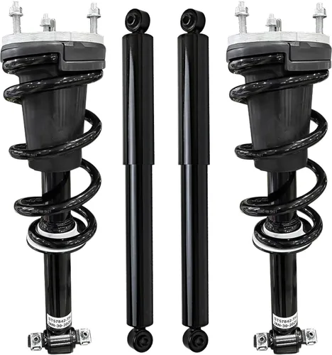 Vista 52 de Detroit Axle - Puntales y Amortiguadores para Chevy Traverse Buick Enclave GMC Acadia Saturn Outlook 2007-2012, 2 puntales delanteros con resorte