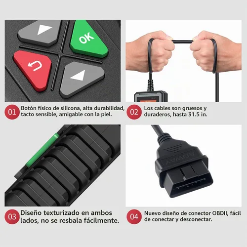 Vista 7 de Escáner EDIAG OBD2 YA-101 Lector de código de automóvil para comprobar la luz del motor, sensor O2 y prueba EVAP, modo de prueba de monitor a bordo