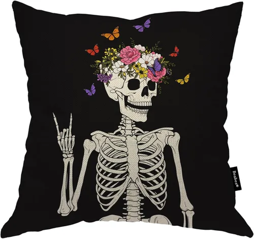 Vista 32 de Funda para cojín Beabes de 18"X18" con ancla, diseño náutico azul y blanco a rayas, funda de almohada cuadrada de algodón y lino para el hogar
